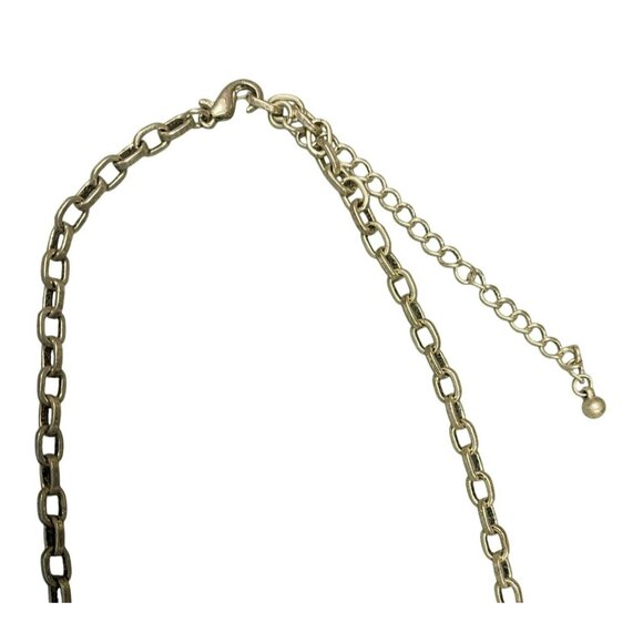 Steampunk Waterfall Charm Necklace With Key, Shield, Crown and Fleur-De-Lis Char - Picture 6 of 9